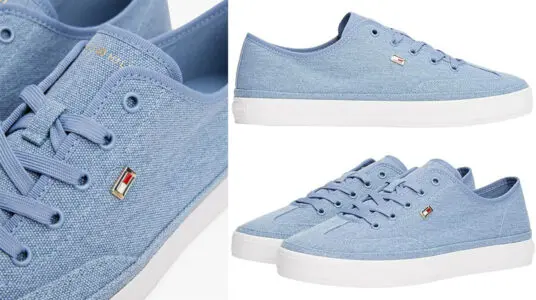 Chollo Zapatillas de lona Tommy Hilfiger con logo esmaltado para mujer
