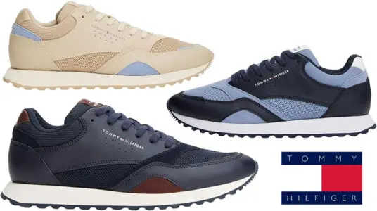 Chollo Zapatillas de malla y piel Tommy Hilfiger para hombre
