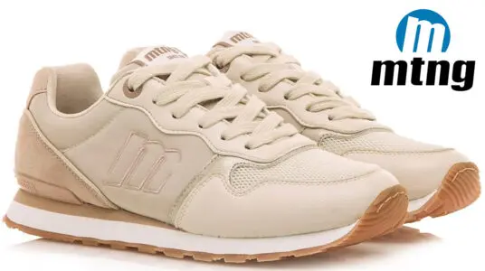 Chollo Zapatillas Mustang Joggo Classic beige para mujer
