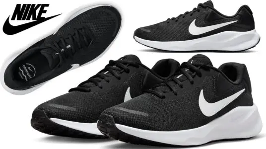 Chollo Zapatillas de running Nike Revolution 7 blancas y negras para hombre