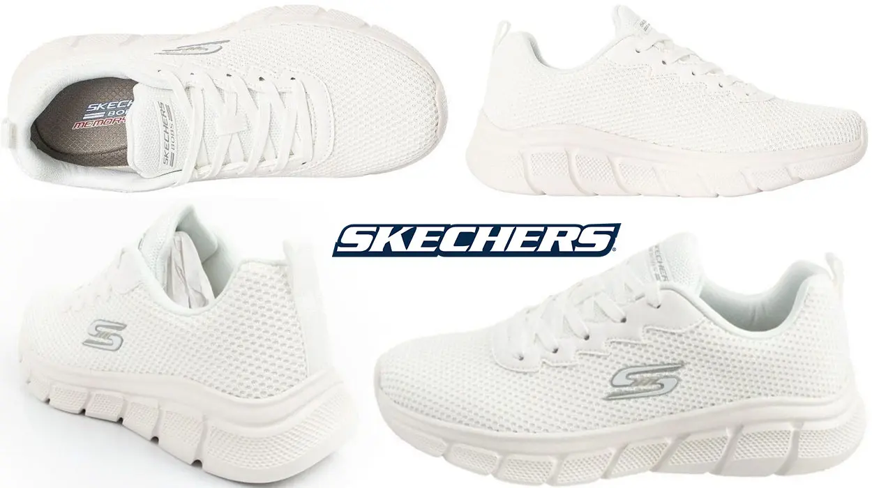 Chollo Zapatillas Skechers Bobs B Flex - Chill Edge blancas para hombre