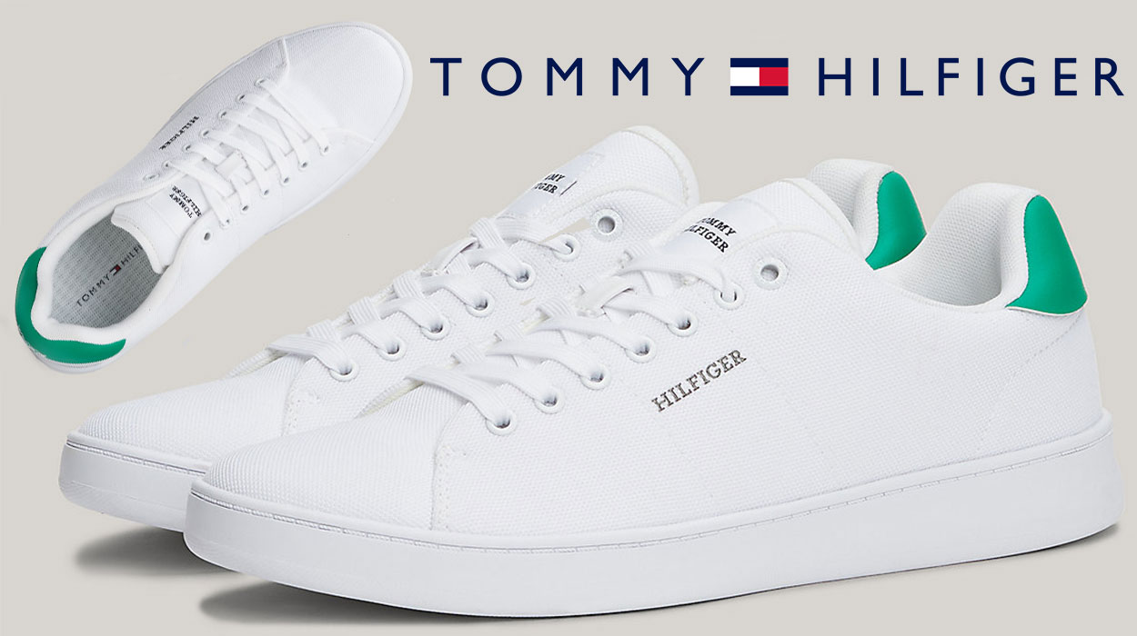 Chollo Zapatillas Tommy Hilfiger de piqué con suela Cupsole para hombre