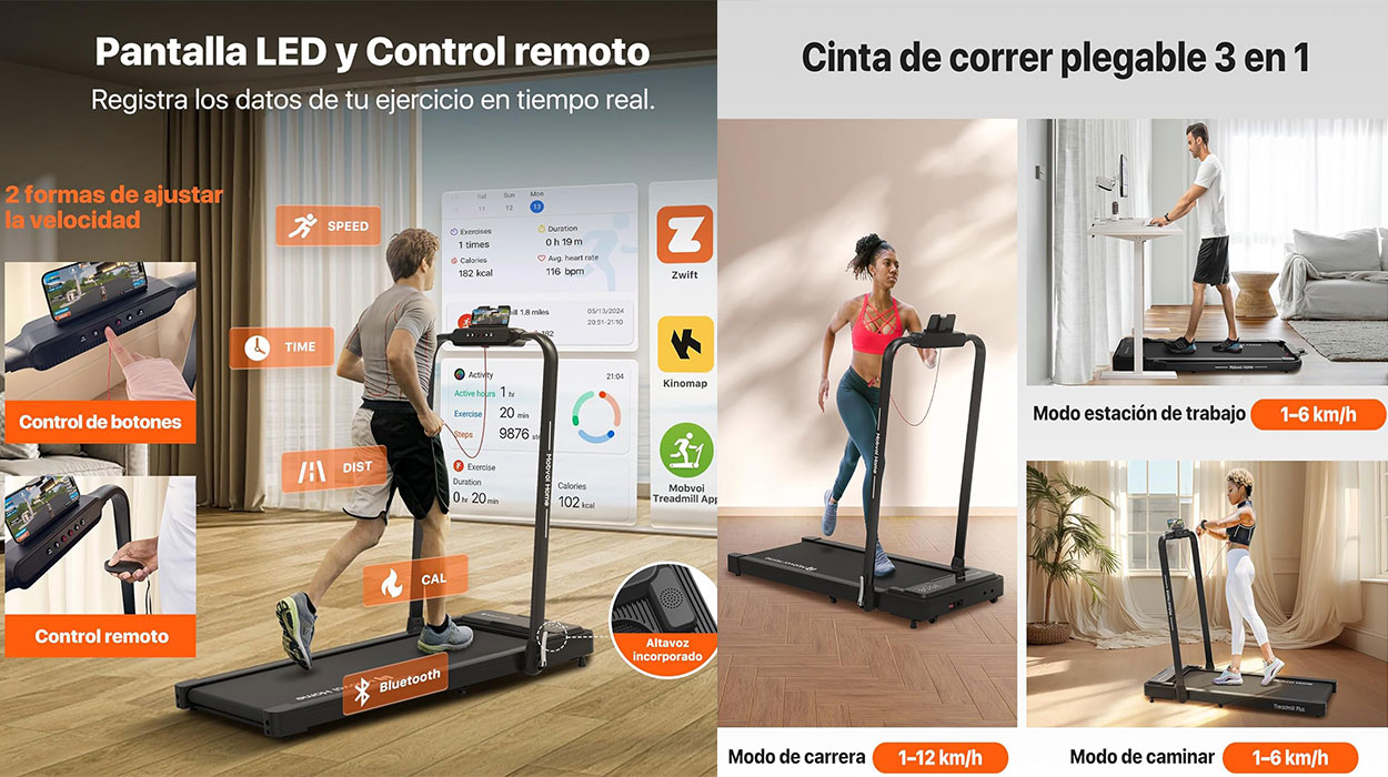 Cinta de correr plegable Mobvoi 3 en 1 barata