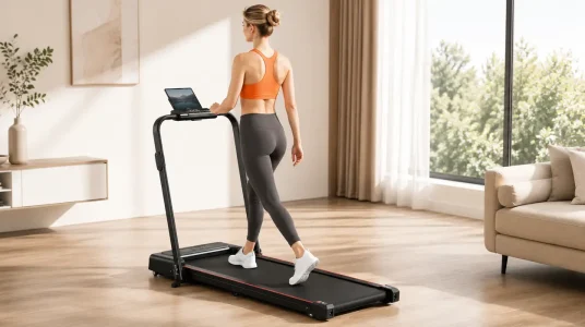 Cinta de correr plegable TOPUTURE 4 en 1 con pantalla LED dual y control remoto