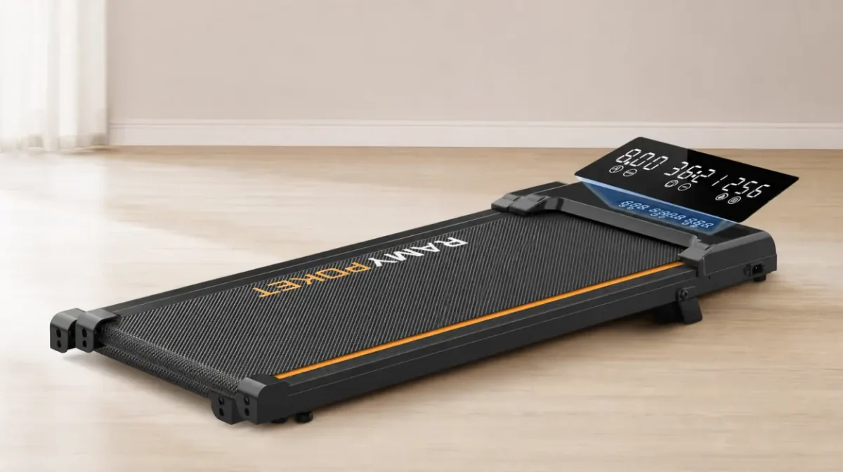Cinta de correr Ramypoket plegable con inclinación del 9% y velocidad de 1-8 km/h