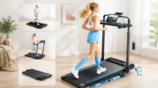 Cinta de correr RUNIMON plegable 6 en 1 con inclinación ajustable