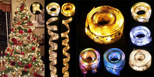 Cinta LED decorativa de 1m para árbol de Navidad