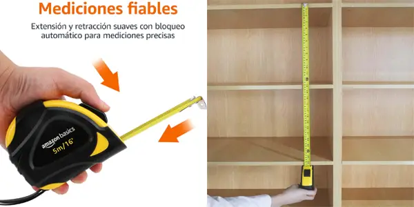 Cinta métrica Amazon Basics de 5 metros