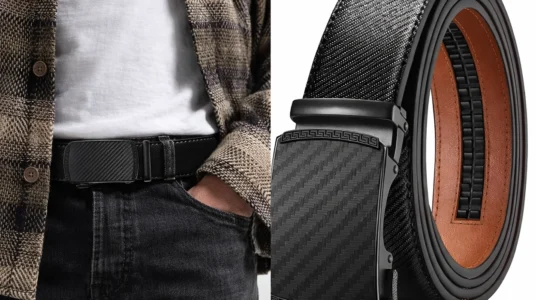 cinturón de cuero tangchao con hebilla automática