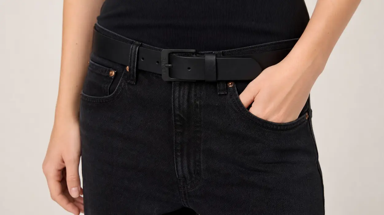 Cinturón Levi's Free Metal de cuero auténtico unisex