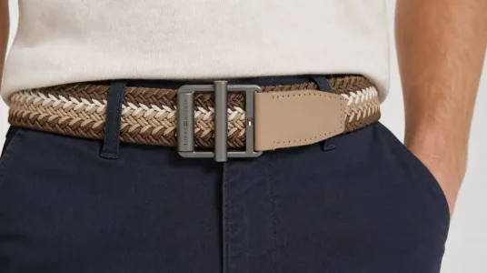 Cinturón Tommy Hilfiger para hombre de 3,5 cm con hebilla de rodillo