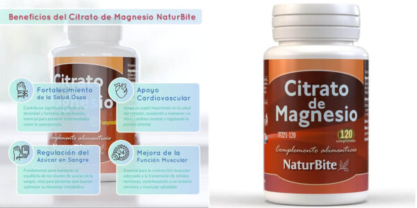 Citrato de Magnesio NaturBite (120 comprimidos)
