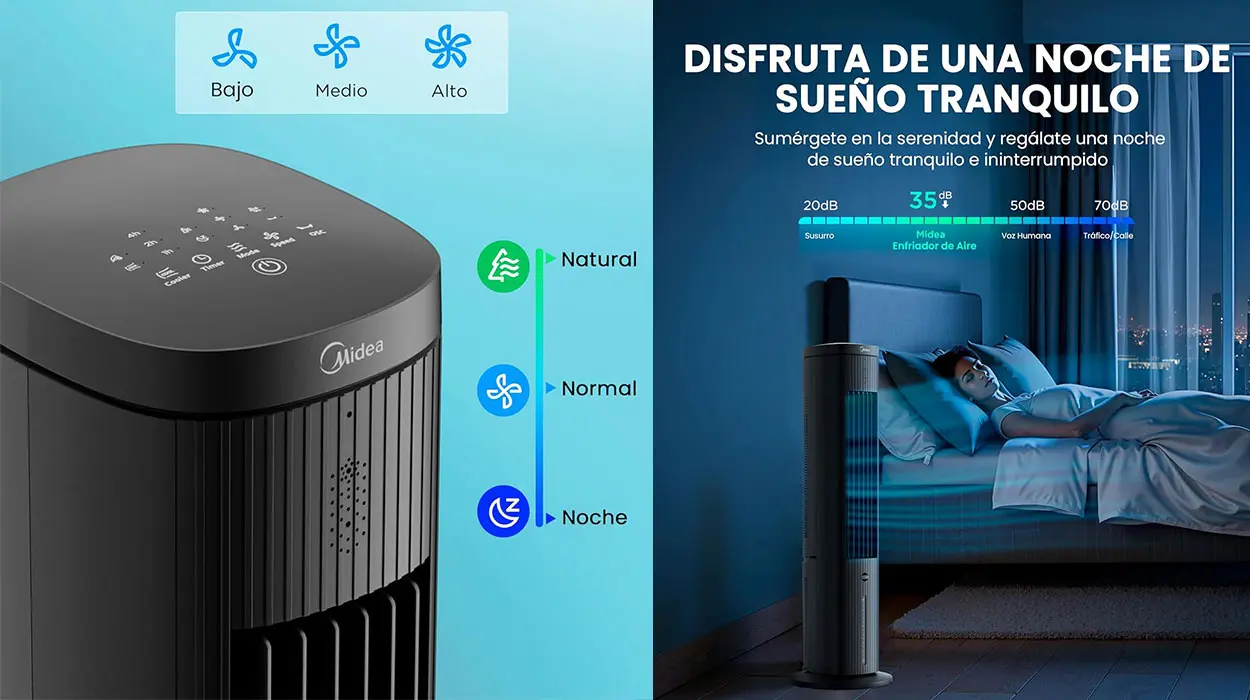 Climatizador 3 en1 MIDEA con mando a distancia barato