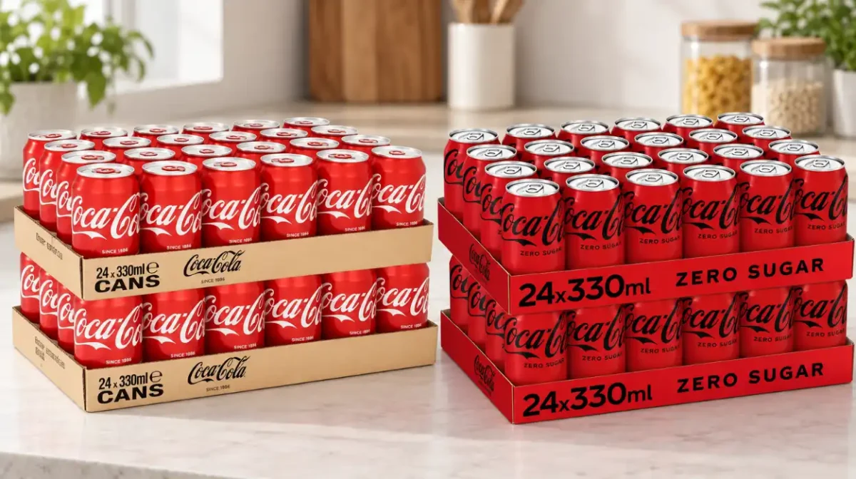 Disfruta del sabor de siempre de Coca-cola, original o Zero azúcar en un pack de 48 latas