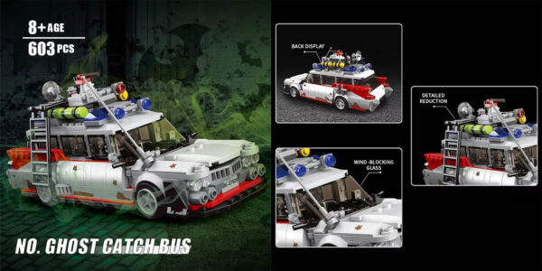 Coche Ecto-1 de los Cazafantasmas estilo LEGO