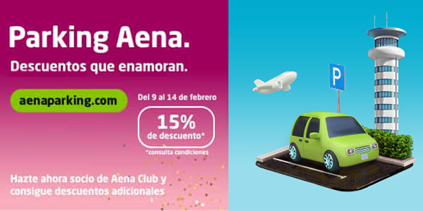 Código promocional AENA 15% de descuento en el parking