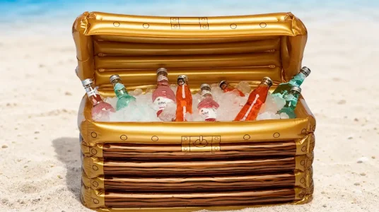 Cofre del tesoro inflable Boland para bebidas de 60 cm