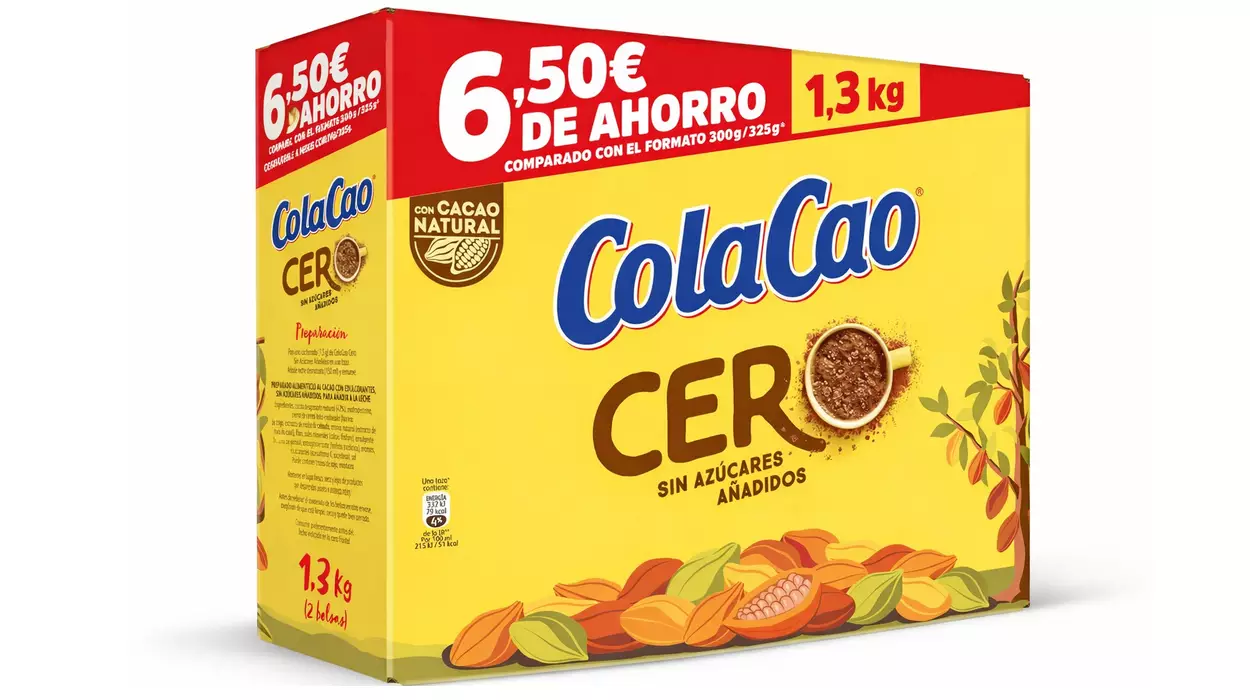 caja de ColaCao Cero de 1,3 kg