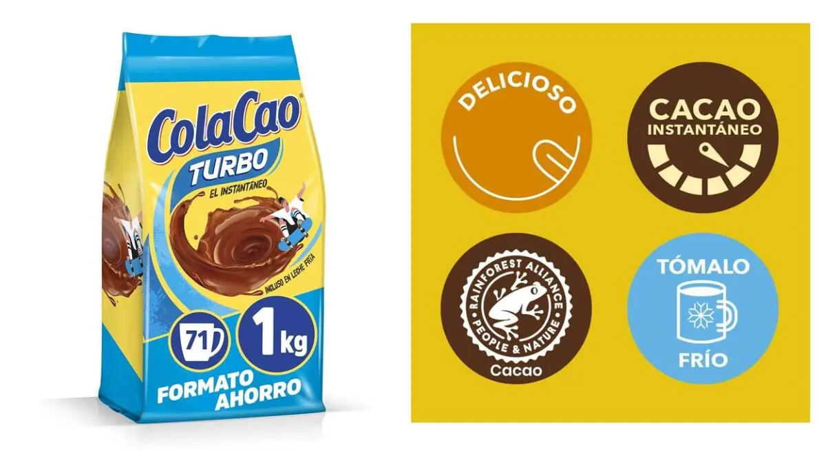 Pack x2 Bolsa de Cola Cao Turbo de 1 kg