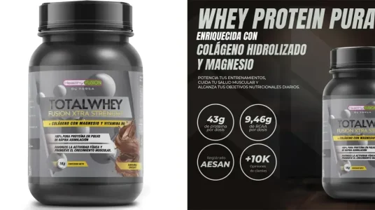 Suplemento Healthy Fusion Whey de colágeno y magnesio Doble Chocolate