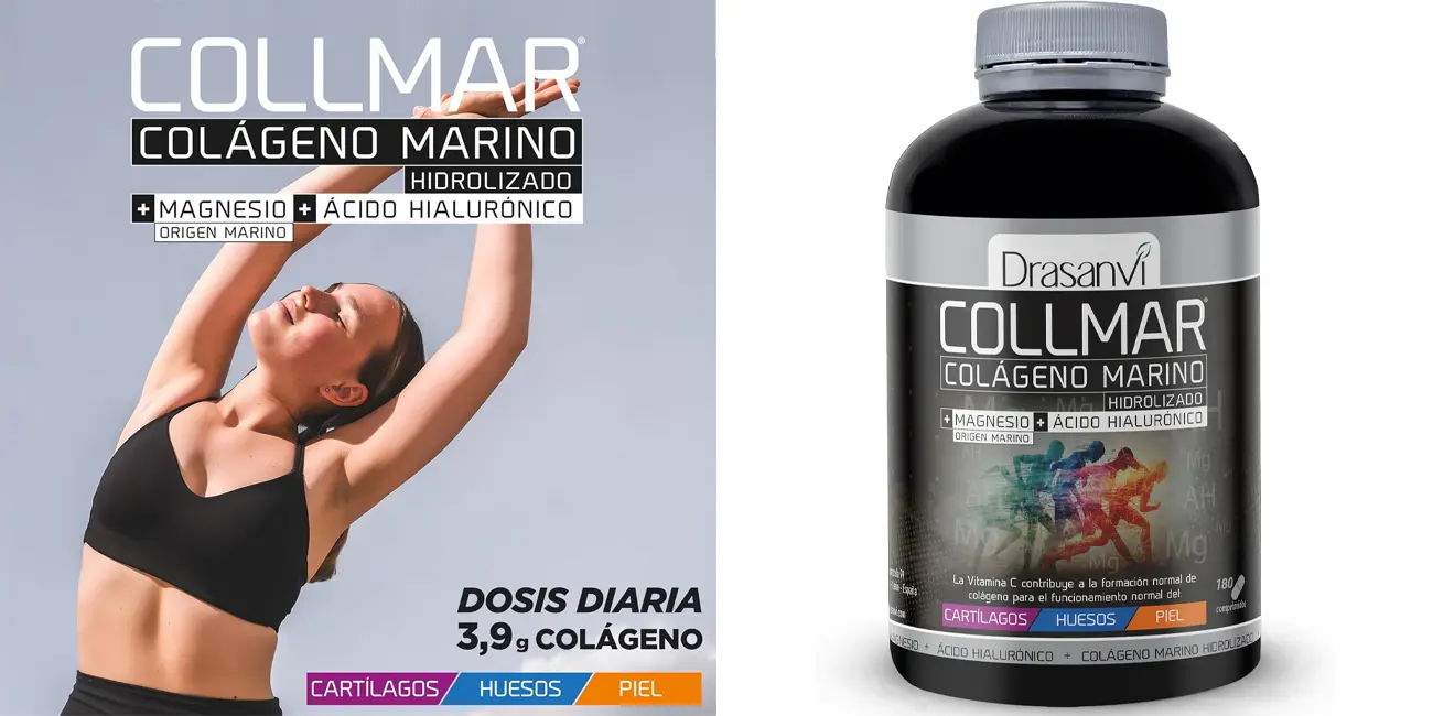 Bote de 180 comprimidos de colágeno marino hidrolizado Drasanvi COLLMAR