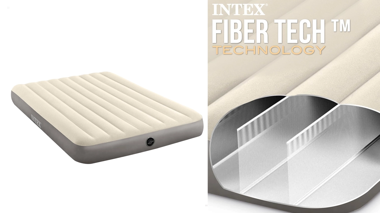 colchón hinchable Intex Fibertech Deluxe High de 150 x 203 cm