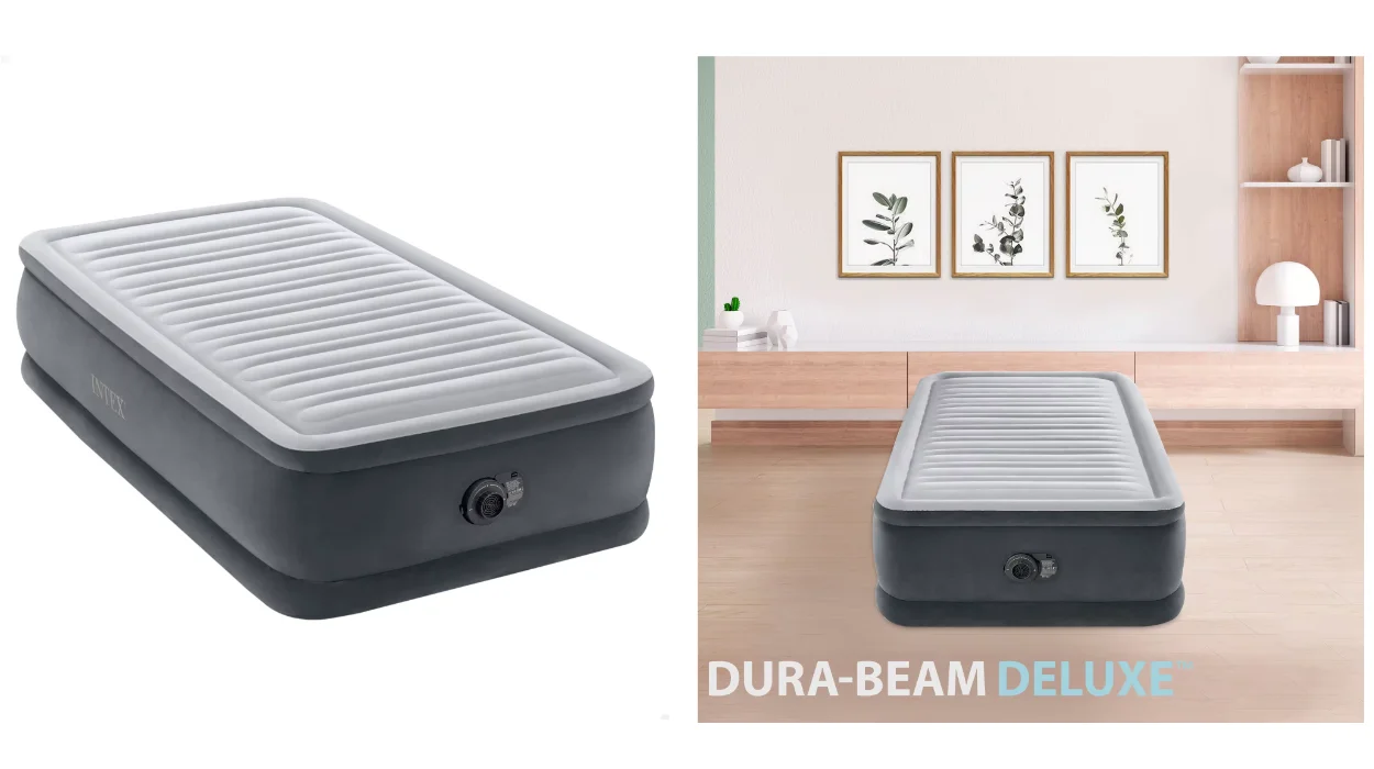 colchón hinchable individual INTEX Dura-Beam Deluxe Comfort Plush de 46 cm de altura