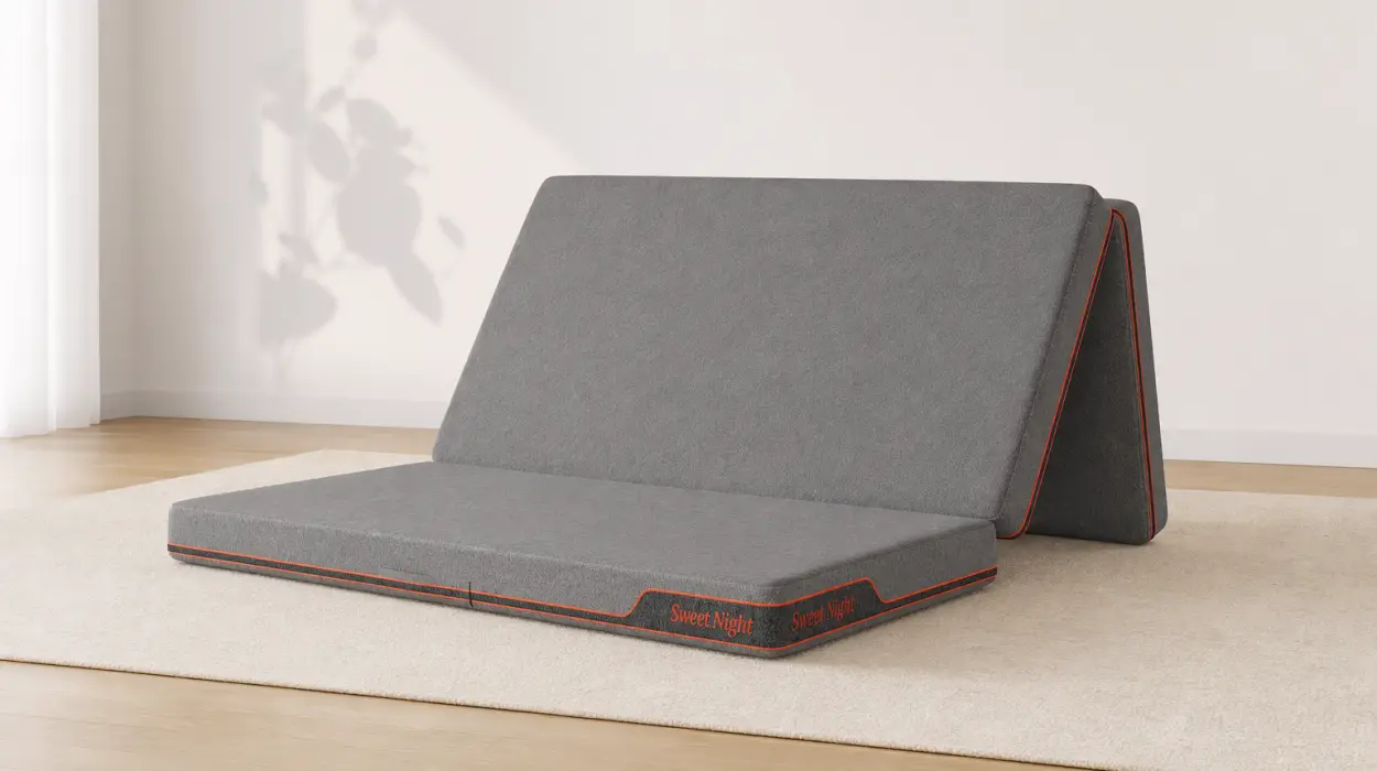 Colchón plegable Sweetnight viscoelástico con funda transpirable y bolsa de transporte