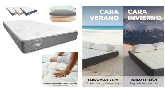 colchón viscoelástico Don Descanso Nalui de 150 x 200 cm