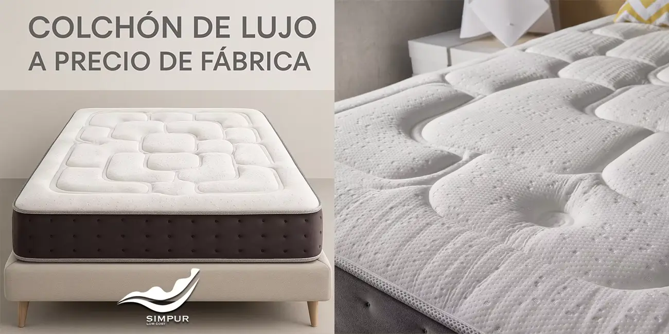 Colchón viscografeno SIMPUR Royal Top de 90 x 190 cm