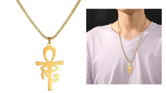 Colgante collar Cruz Egipcia Ojo de Horus barata