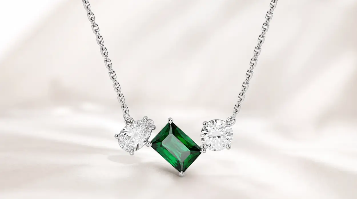 Colgante Swarovski Mesmera con cristales mixtos y baño de rodio