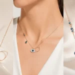 Swarovski Colgante Symbolica con diseño de Ojo turco y cristal pavé azul