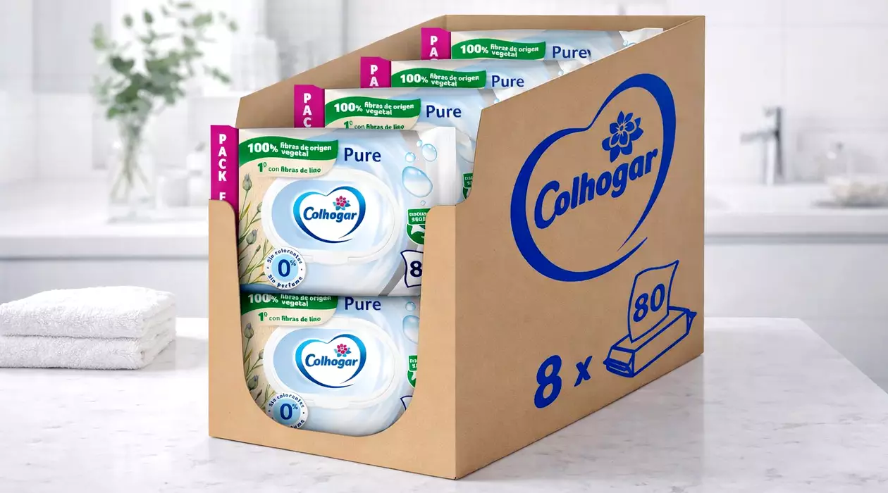Chollo Pack de papel higiénico húmedo desechable Colhogar Pure Moist