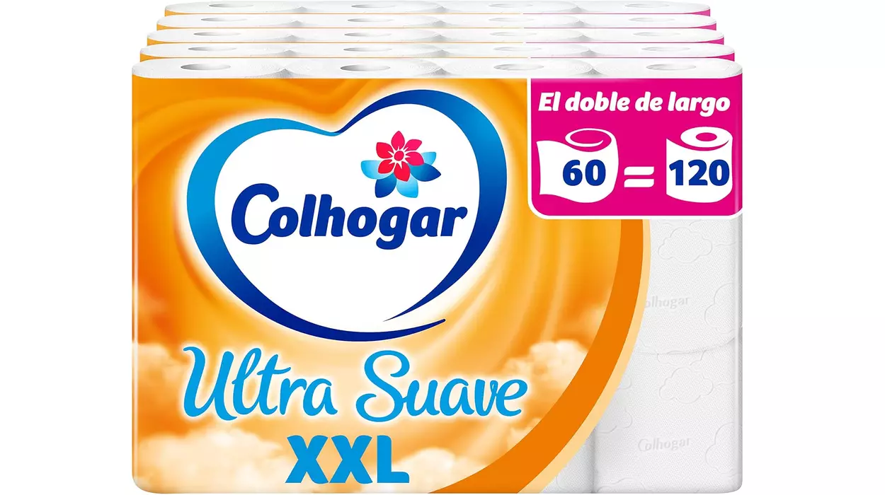 Chollo! 42 rollos de papel higiénico Colhogar doble capa XXL 13.60€.