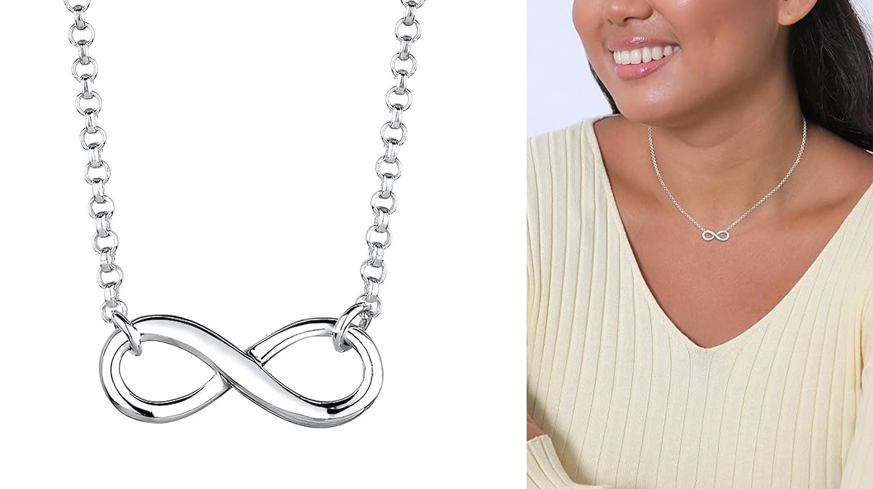 collar Elli con colgante de infinito en plata de ley 925