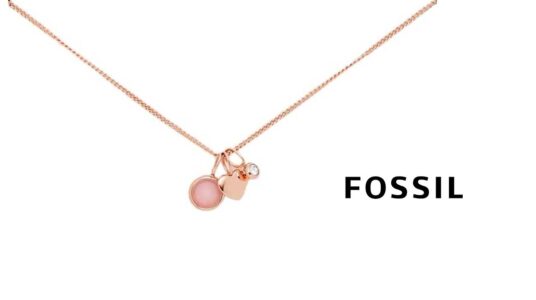 Collar Fossil con colgante de corazón para personalizar