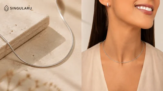 Collar Tail de Singularu: Cadena de acero inoxidable con alargador