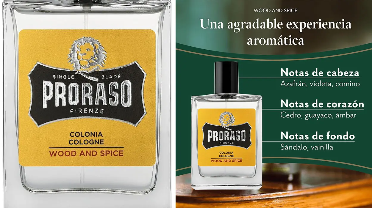 Colonia Proraso Wood & Spice para hombre de 100 ml barata