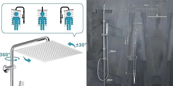 Columna de ducha Görbach sin grifo