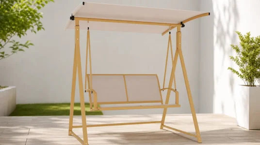 Columpio de jardín Outsunny de 2 plazas con toldo ajustable