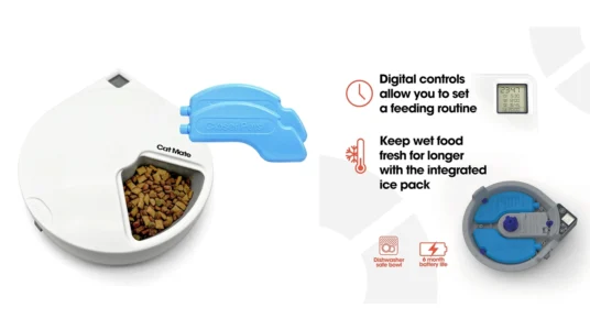 comedero automático para mascotas Cat Mate C500 con temporizador digital