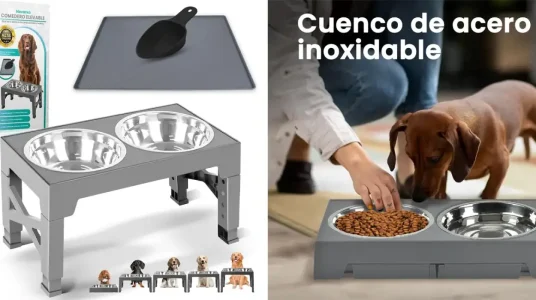 Comedero + bebedero elevable para perros NOVARKA