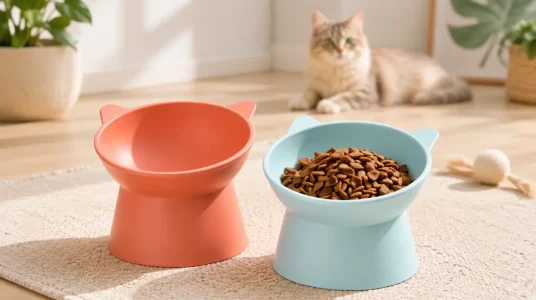 Comederos elevados para gatos Amazon Basics