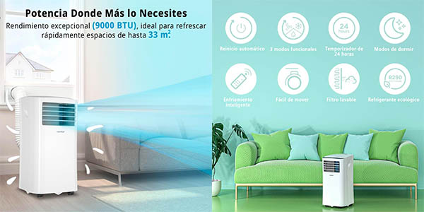 Comfee 9000BTU pingüino aire acondicionado oferta