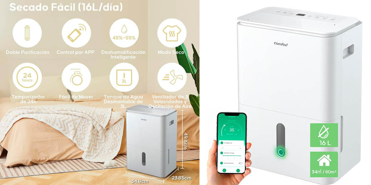 Deshumidificador Comfee Easy Dry de 16 litros