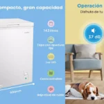 COMFEE RCC146WH2EU Arcón convertible congelador refrigerador de 143L