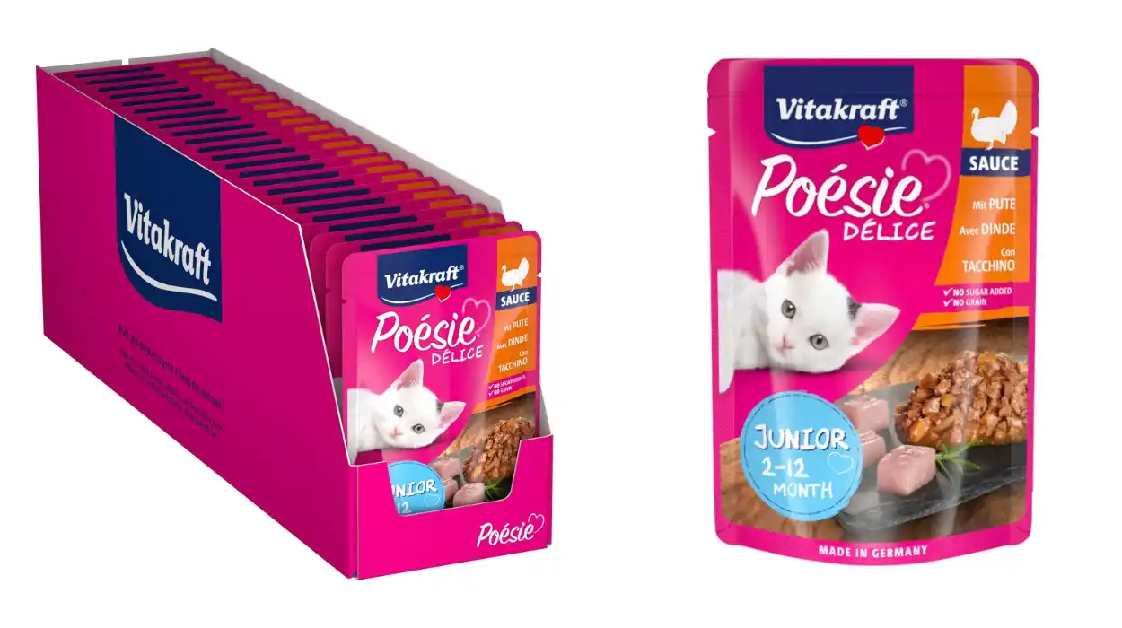 comida húmeda para gatos Vitakraft Poésie Junior Sabor Pavo