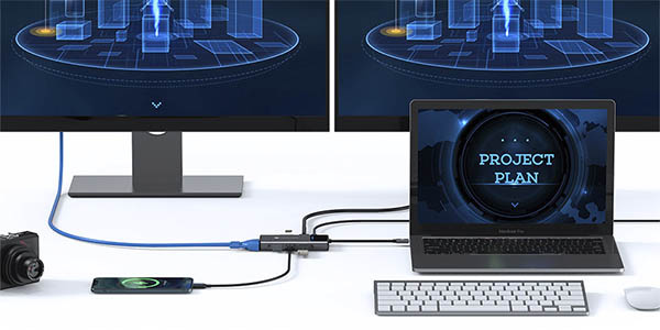 Concentrador USB-C NOVOO 9 en 1 con HDMI y Ethernet