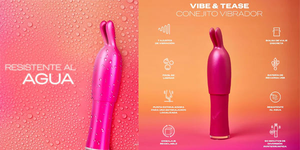 Conejito vibrador Durex Vibe Tease oferta